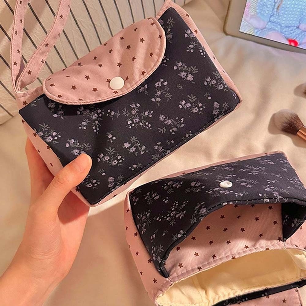 Lila bedruckte Make-up-Tasche  – Korean Lifestyle & Kids Boutique Bewertung und Preis